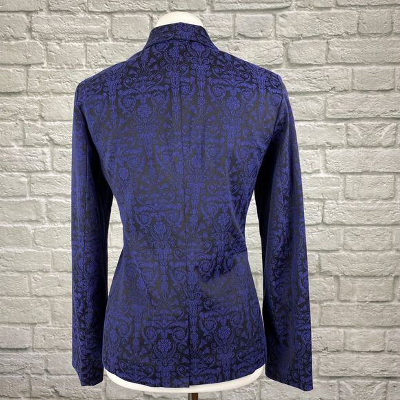 Chico's Blue Brocade Stretch Blazer - Picture 4 of 5